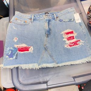 Gap denim mini skirt